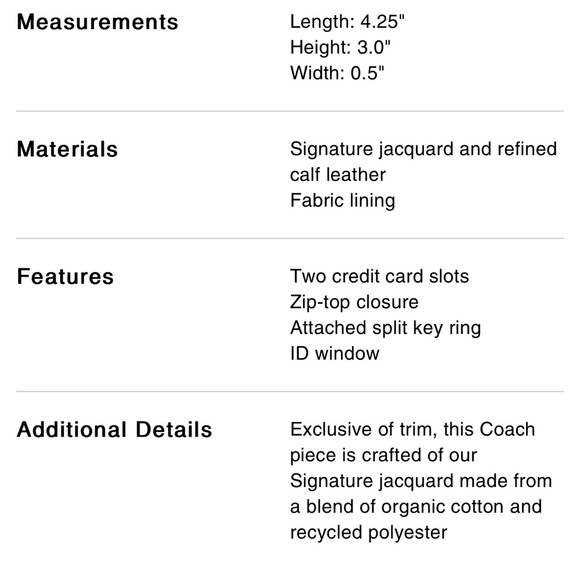 Coach Mini Skinny Id Case In Signature Jacquard - Picture 3 of 3